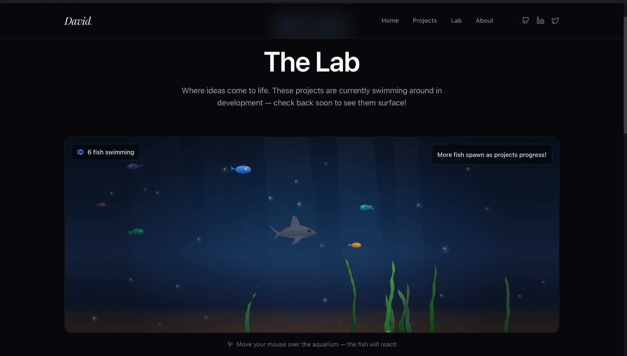 Interactive Aquarium Engine